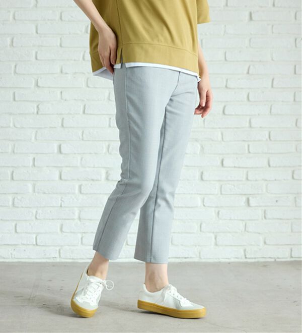 BELLUNA（ベルーナ）の「 【接触冷感】【選べる2丈】サラリ裏メッシュ美脚アンクルパンツ（フルレングスパンツ）」｜詳細画像