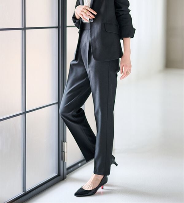 RANAN（ラナン）の「【選べる衿】洗える！多機能ベーシック２点セットスーツ（パンツスーツ）」｜詳細画像