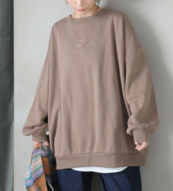 A HAPPY MARILYN（アハッピーマリリン）の「【Ｌ～８Ｌ】【ハピぽか裏起毛】２デザインから選べるロゴトレーナー 毛玉になりにくい（トレーナー・スウェット）」｜詳細画像