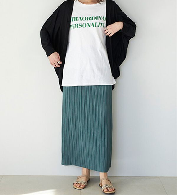 GeeRA（ジーラ）の「接触冷感！ドルマンカットソーカーディガン（ニットカーディガン）」｜詳細画像