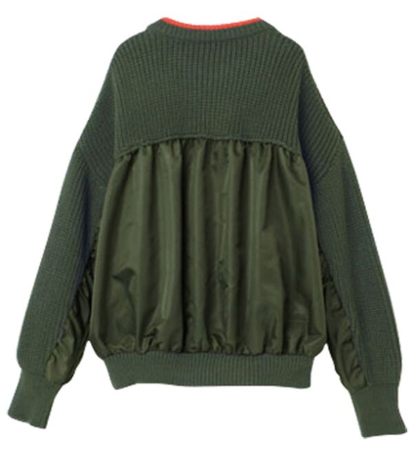 RANAN（ラナン）の「異素材ドッキングミリタリーニット（ニット・セーター）」｜詳細画像
