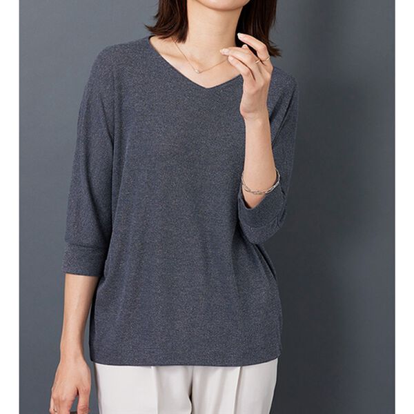 BELLUNA（ベルーナ）の「ラメ調ドルマンプルオーバー（カットソー）」｜詳細画像