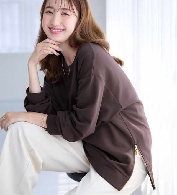 サイドジップあったか裏起毛プルオーバー - ベルーナ【公式】