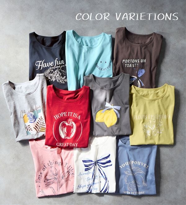 BELLUNA（ベルーナ）の「綿１００％プリントＴシャツ（Tシャツ）」｜詳細画像