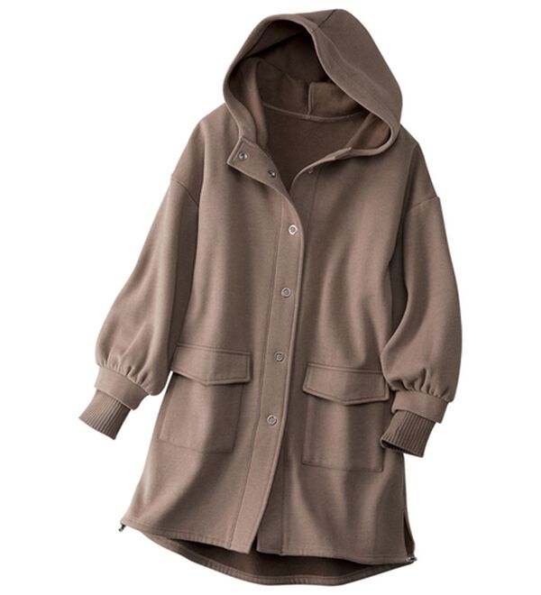 BELLUNA（ベルーナ）の「袖口リブ使いふんわり裏起毛ジャケット（その他ジャケット）」｜ローズモカ