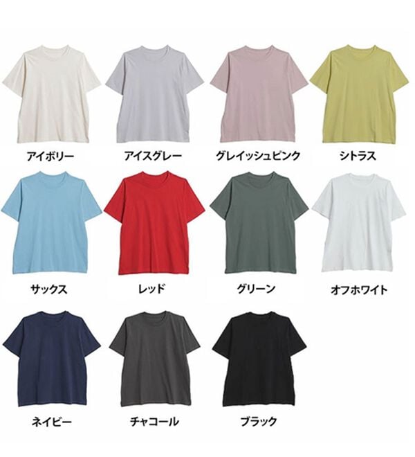 A HAPPY MARILYN（アハッピーマリリン）の「【Ｌ～８Ｌ】ＵＳＡコットン１００％ベーシックＴシャツ（Tシャツ）」｜詳細画像