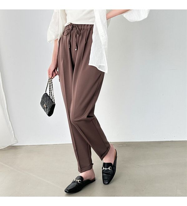 GeeRA（ジーラ）の「美脚とろみタックパンツ（フルレングスパンツ）」｜詳細画像