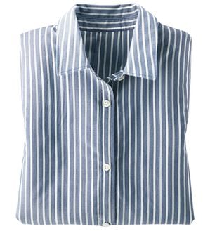 BELLUNA（ベルーナ）の「＜ＳＯＬＯＴＥＸ（Ｒ）＞ストレッチビッグシャツ（シャツ）」｜ネイビーストライプ2