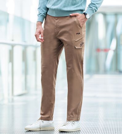 「＜フィラ＞素材で選べる！コットンストレッチカーゴ（メンズフルレングスパンツ）」