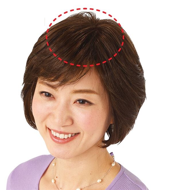 【デザイナーズヘアピース】人毛100％ ナチュラルブラウン　ヘアピース　総手植 ヘアピース 人毛 人毛100％ヘアピース 部分ウィッグ 人毛ヘアピース
