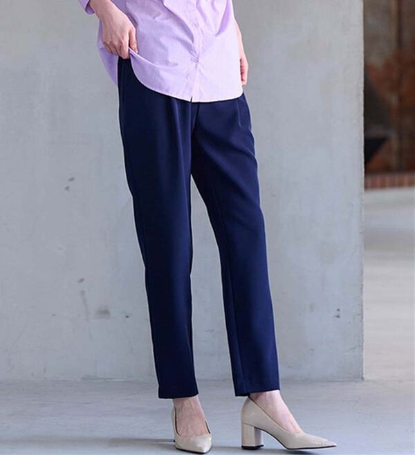 RANAN（ラナン）の「【選べる股下】美脚シルエットタックパンツ（股下６１・６５ｃｍ）（フルレングスパンツ）」｜詳細画像