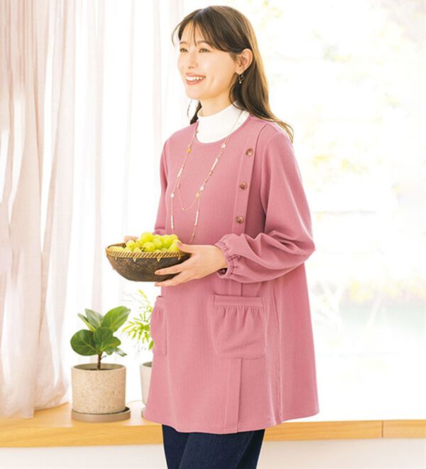 ルフラン（ルフラン）の「【３色組】デザイン違いのかっぽうチュニック＜フルーツ・パイ＞（チュニック）」｜詳細画像