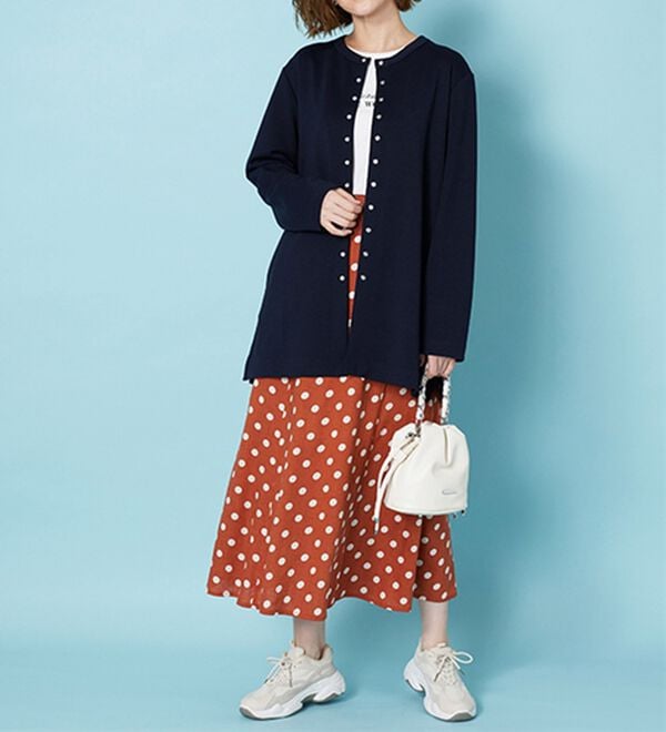 BELLUNA（ベルーナ）の「時短コーデ！ダンボール素材ロングカーデアンサンブル（アンサンブル）」｜詳細画像