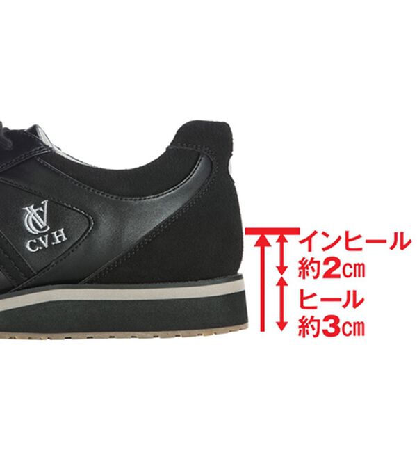 「＜コムルヴァン・オム＞洗練ヒールアップスニーカー（メンズスニーカー）」｜詳細画像