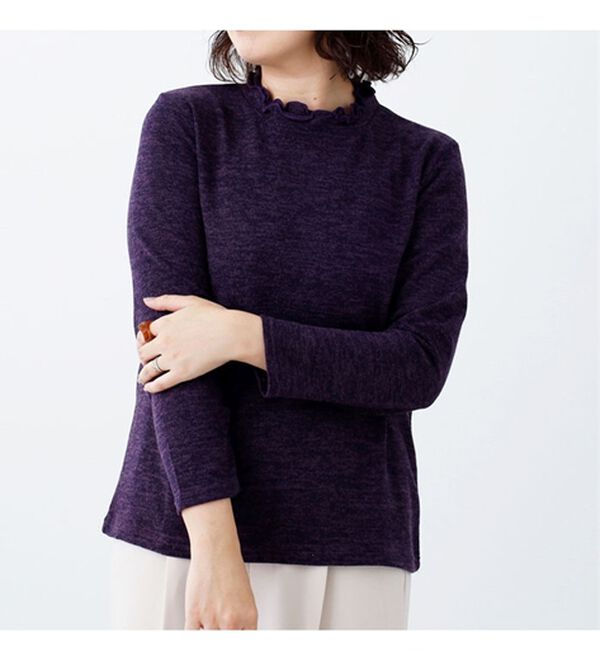 BELLUNA（ベルーナ）の「ブークレ素材チュニックアンサンブル（アンサンブル）」｜詳細画像