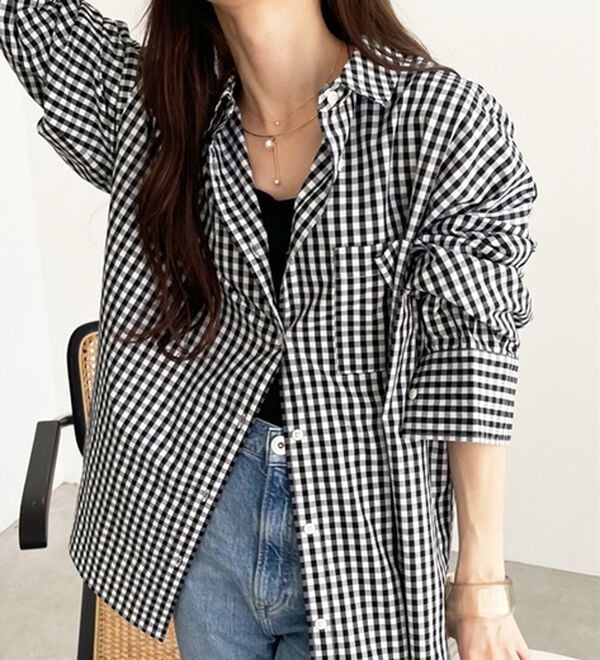 GeeRA（ジーラ）の「アソート柄オーバーサイズシャツ（シャツ）」｜詳細画像