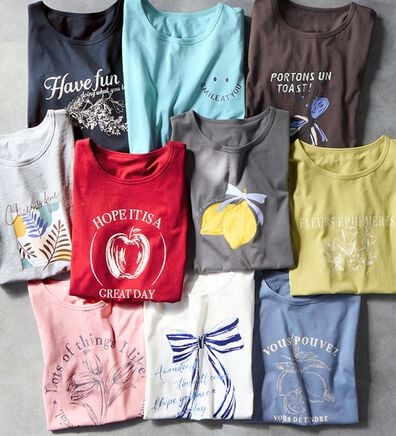 BELLUNA（ベルーナ）の「綿１００％プリントＴシャツ（Tシャツ）」