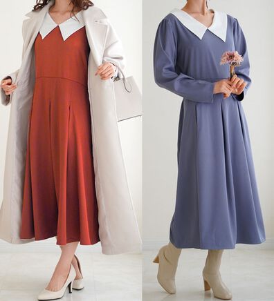 A HAPPY MARILYN（アハッピーマリリン）の「【Ｌ～６Ｌ】【ＭａｒｉｌｙｎＳｗｅｅｔ】体型別フェミニン ボリュームフレアワンピース（ロングワンピース）」