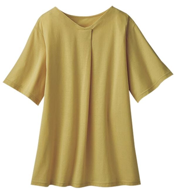 LAVIENNE（ラヴィエンヌ）の「すっきり細見えフロントタックＴシャツ（Tシャツ）」｜詳細画像