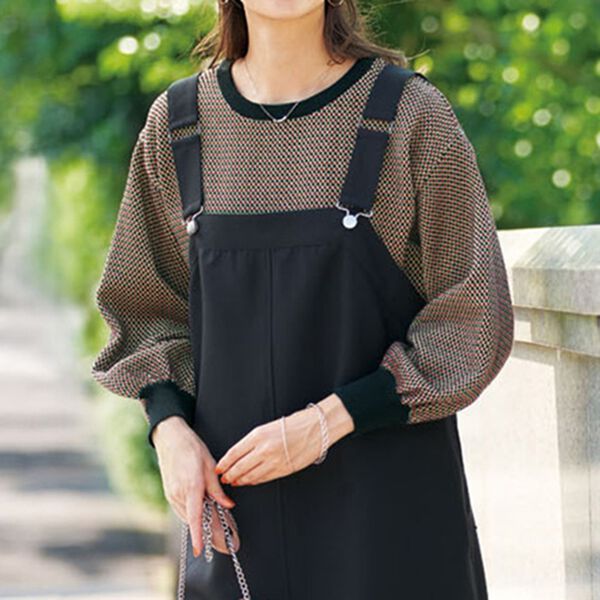 BELLUNA（ベルーナ）の「ジャカード素材パフスリーブプルオーバー（ニット・セーター）」｜詳細画像