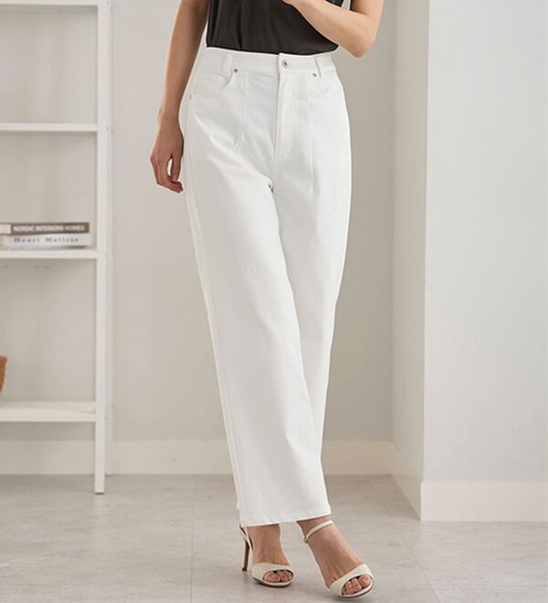 BELLUNA（ベルーナ）の「ヒンヤリ冷感！ライトオンスジーンズ（ワイド）（ワイドパンツ・ガウチョ）」｜詳細画像