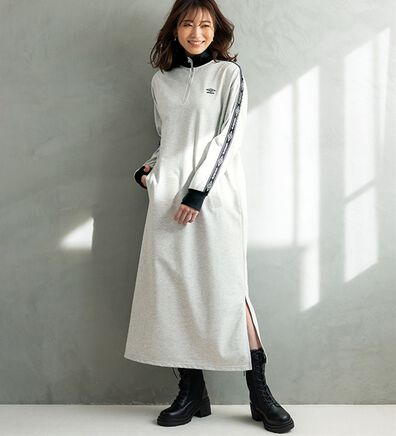 BELLUNA（ベルーナ）の「【ｕｍｂｒｏ】ジッパーワンピース（ロングワンピース）」