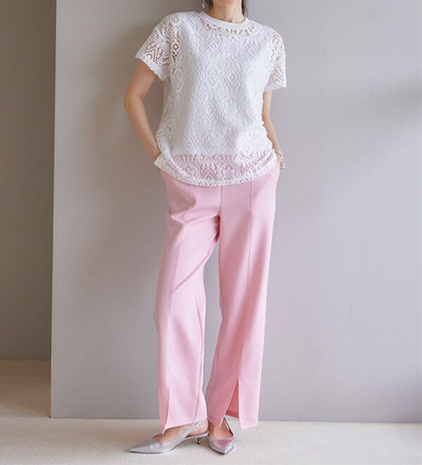 RANAN（ラナン）の「機能付センタースリットフレアーパンツ（フルレングスパンツ）」｜詳細画像