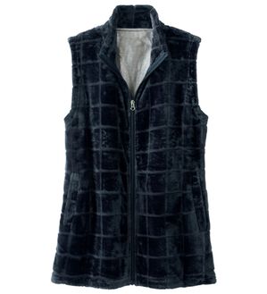 LAVIENNE（ラヴィエンヌ）の「軽くて超ぽかっ裏ファーベスト（パジャマ・ルームウェア）」｜ブラック