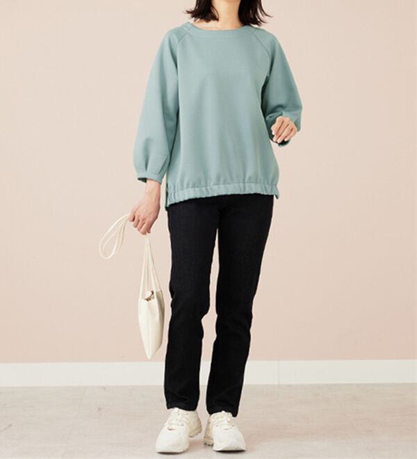 BELLUNA（ベルーナ）の「軽やか！メッシュダンボールプルオーバー（カットソー）」｜詳細画像