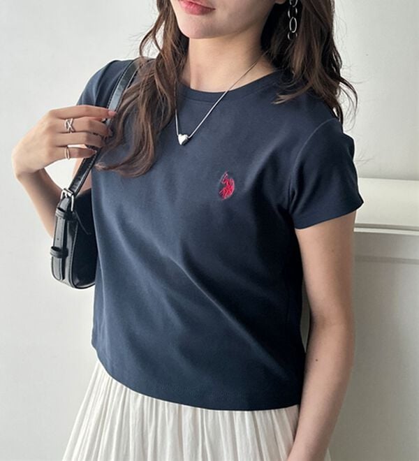 GeeRA（ジーラ）の「【ＵＳ．ＰＯＬＯ．ＡＳＳＮ】汗染み防止ミニＴシャツ（Tシャツ）」｜詳細画像