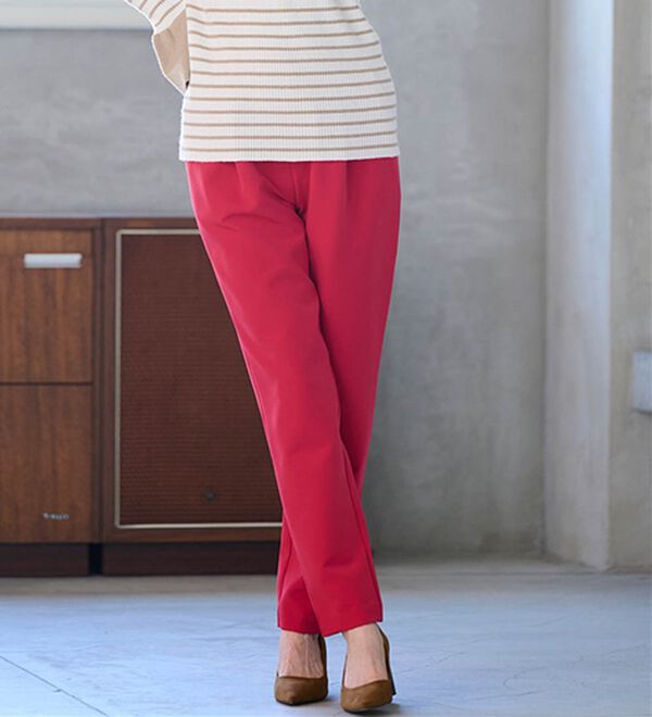 RANAN（ラナン）の「あったか！裏起毛美脚シルエットタックパンツ（フルレングスパンツ）」｜詳細画像