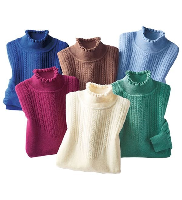 ルフラン（ルフラン）の「お手入れラクなウール混あったかニット（ニット・セーター）」｜詳細画像