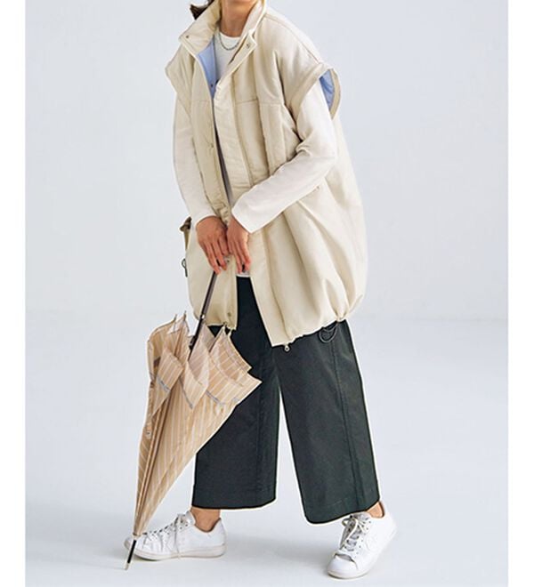 BELLUNA（ベルーナ）の「ベストにもなる！はっ水ヤク混中わたビッグコート（ハーフコート）」｜詳細画像