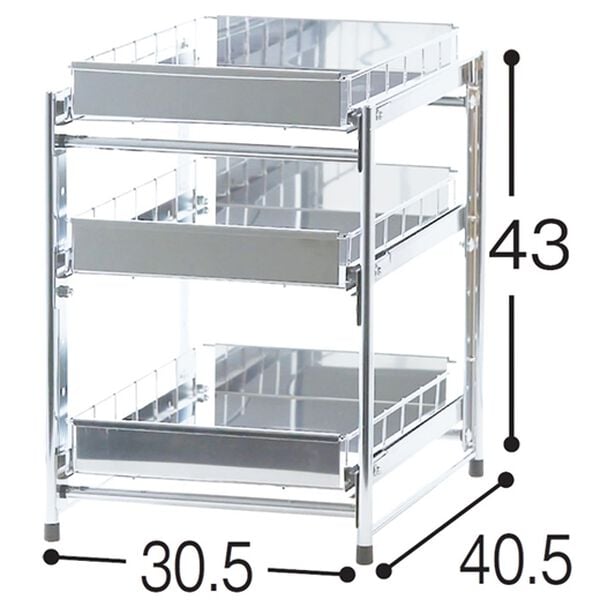 「シンク下引出し収納ラック（シンク下収納）」｜詳細画像