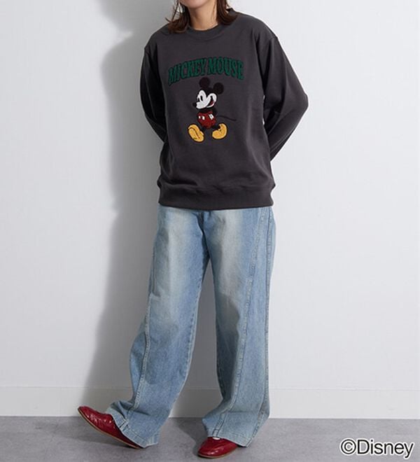 BELLUNA（ベルーナ）の「＜Ｄｉｓｎｅｙ＞【ミッキー】さがら刺しゅう裏毛トレーナー（カットソー）」｜詳細画像