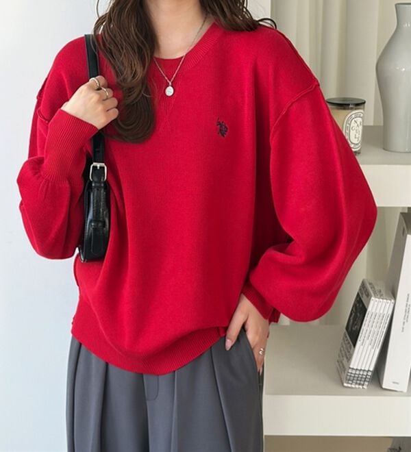 GeeRA（ジーラ）の「【U.S. POLO ASSN.】スウェットライクニット（ニット・セーター）」｜詳細画像