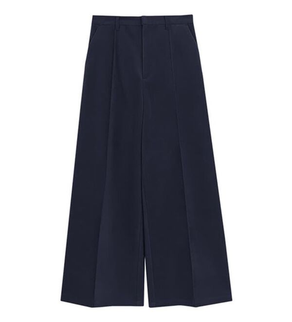 Pierrot（ピエロ）の「カット起毛ピンタックワイドパンツ（ワイドパンツ・ガウチョ）」｜詳細画像