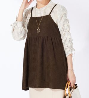 BELLUNA（ベルーナ）の「ジャカード素材ペプラムビスチェ（タンクトップ・キャミソール）」｜詳細画像