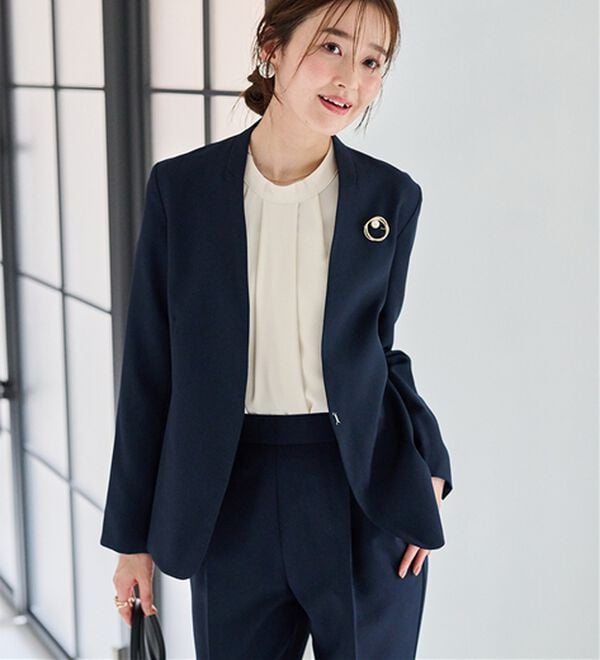 RANAN（ラナン）の「【選べる衿】2点セットベーシックスーツ（パンツスーツ）」｜詳細画像