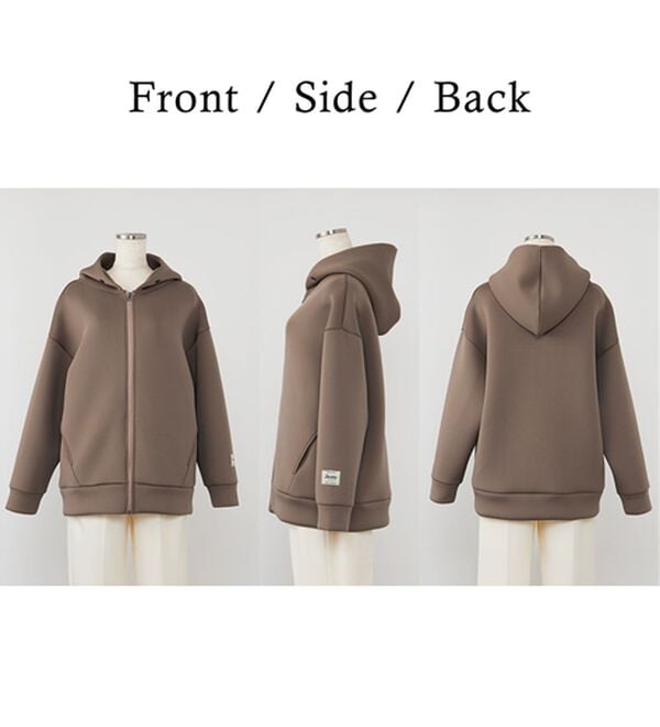 BELLUNA（ベルーナ）の「肩が疲れにくい！マシュマロ感覚ジップフーディー（ブルゾン）」｜詳細画像