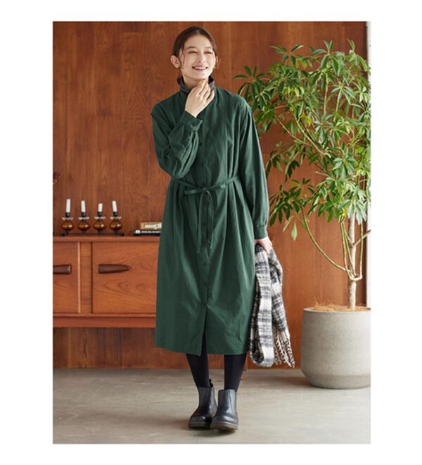 Viola e Viola（ヴィオラ エ ヴィオラ）の「【リンネルコラボ】起毛綿シャツワンピース（シャツワンピース）」｜詳細画像