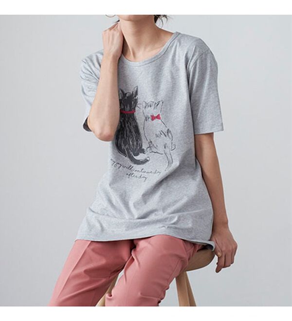 BELLUNA（ベルーナ）の「綿１００％プリントＴシャツ（Tシャツ）」｜詳細画像