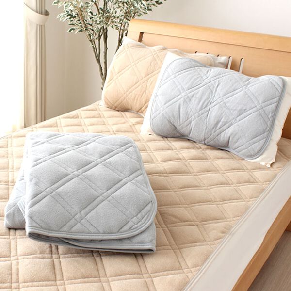 「オーガニックコットンパイル地敷きパッド・枕パッド＜綿１００％・シングル＞（敷パッド）」｜詳細画像