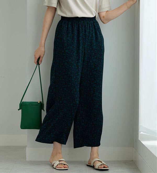 BELLUNA（ベルーナ）の「ヒンヤリ冷感！プリントワイドパンツ（ワイドパンツ・ガウチョ）」｜詳細画像