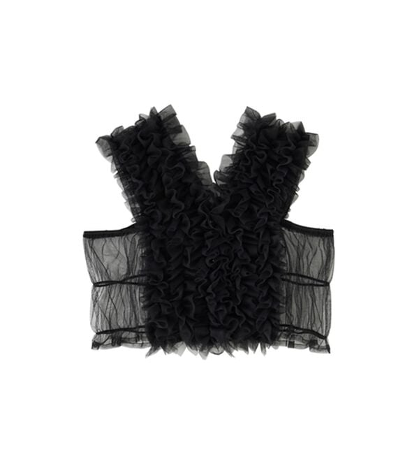 RANAN（ラナン）の「＜３点セット＞チュールフリルベストフレアワンピース（その他ワンピース）」｜詳細画像