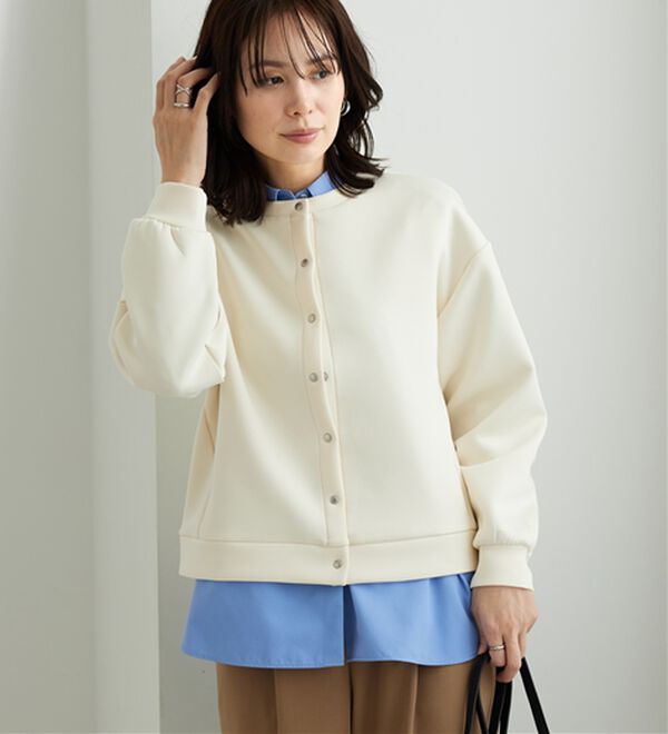 BELLUNA（ベルーナ）の「きれい見えスナップボタンカーディガン（ニットカーディガン）」｜詳細画像