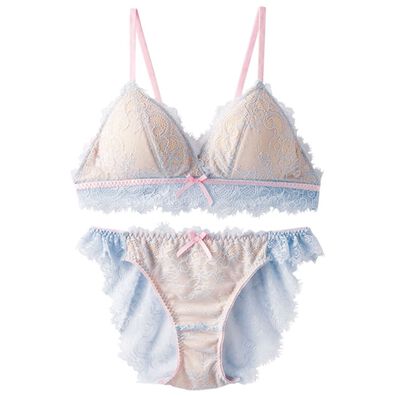 YU'NOW（ユナウ）の「アイラッシュレースのブラレット＆ショーツセット（ブラジャー＆ショーツセット）」