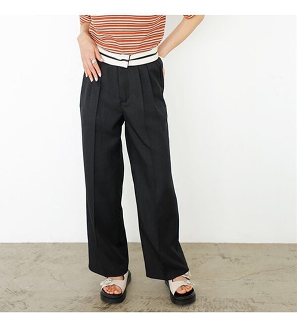 GeeRA（ジーラ）の「２ＷＡＹハイウエストスラックスパンツ（フルレングスパンツ）」｜詳細画像