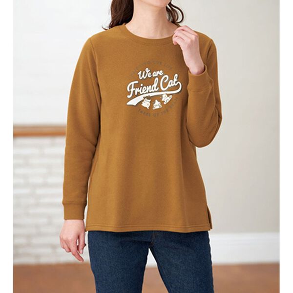 BELLUNA（ベルーナ）の「【４枚組】キュートプリント裏起毛トレーナー（トレーナー・スウェット）」｜詳細画像