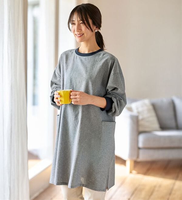 BELLUNA（ベルーナ）の「着回し３通り！綿１００％ハウスチュニック（チュニック）」｜詳細画像